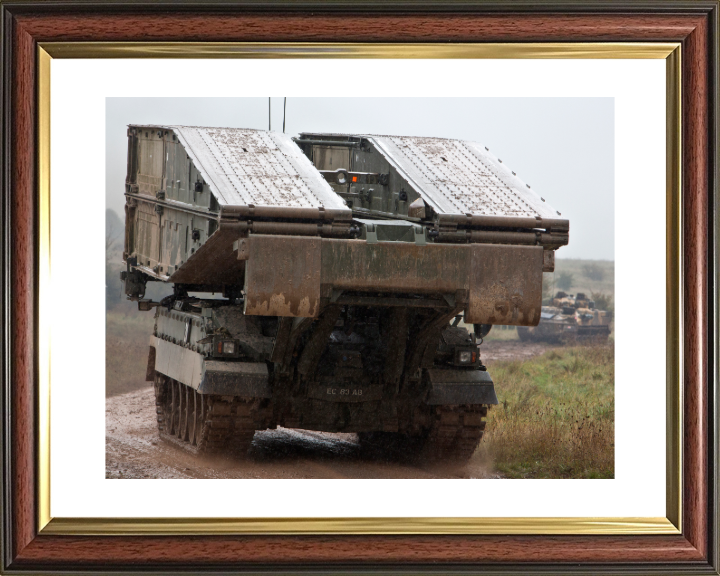 Titan Armoured Vehicle Launcher Bridge Photo Print - British Army Vehicle Hampshire Prints 10 x 8 Classic Frame Yes