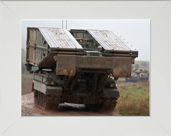Titan Armoured Vehicle Launcher Bridge Photo Print - British Army Vehicle Hampshire Prints 10 x 8 White Frame No