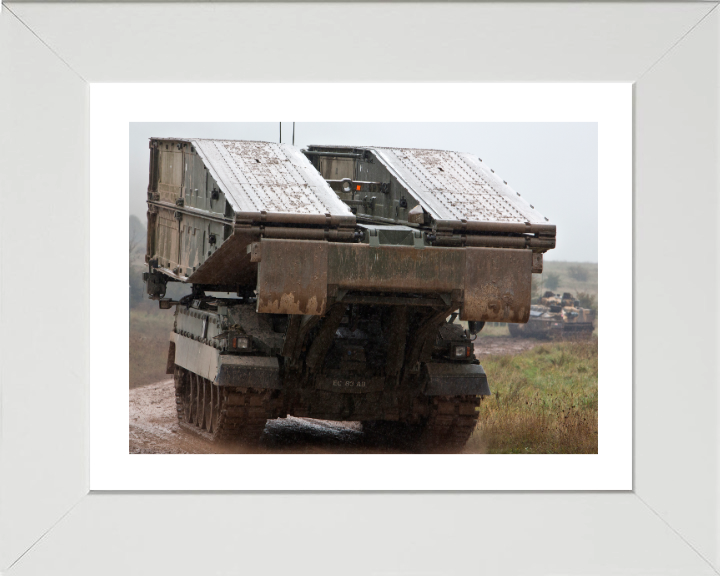 Titan Armoured Vehicle Launcher Bridge Photo Print - British Army Vehicle Hampshire Prints 10 x 8 White Frame Yes