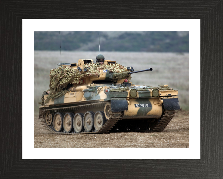 Scimitar Light Tank Photo Print - British Army Hampshire Prints 10 x 8 Black Frame Yes