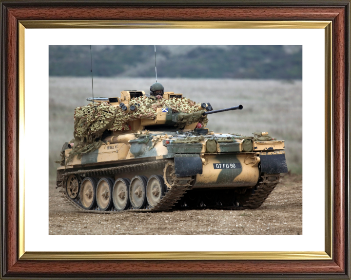 Scimitar Light Tank Photo Print - British Army Hampshire Prints 10 x 8 Classic Frame Yes