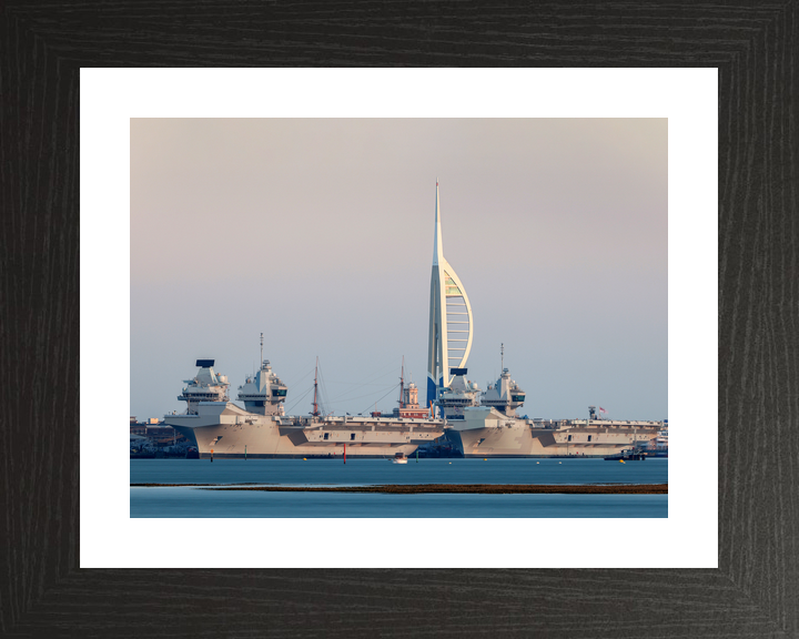 HMS Prince of Wales R09 and HMS Queen Elizabeth R08 Queen Elizabeth Class Aircraft Carriers April 2021 Photo Print - Posters, Prints, & Visual Artwork - by Hampshire Prints (image 2 of 9)
