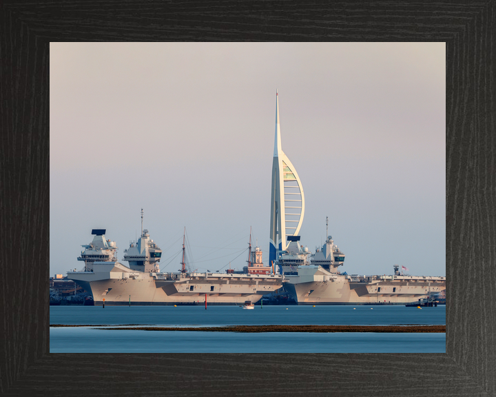 HMS Prince of Wales R09 and HMS Queen Elizabeth R08 Queen Elizabeth Class Aircraft Carriers April 2021 Photo Print - Posters, Prints, & Visual Artwork - by Hampshire Prints (image 3 of 9)