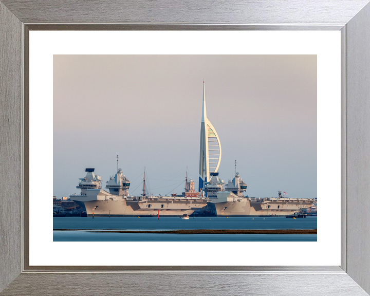 HMS Prince of Wales R09 and HMS Queen Elizabeth R08 Queen Elizabeth Class Aircraft Carriers April 2021 Photo Print - Posters, Prints, & Visual Artwork - by Hampshire Prints (image 6 of 9)