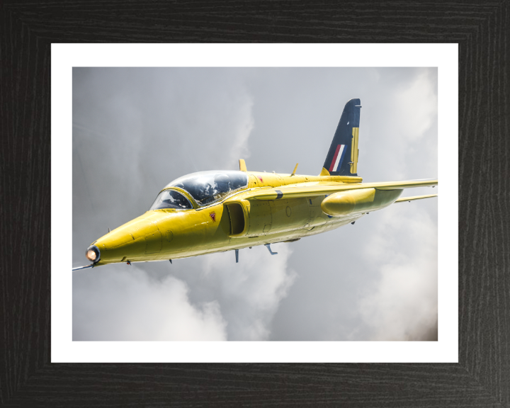 RAF Folland Gnat in flight Photo Print - Royal Air Force Aircraft Hampshire Prints 10 x 8 Black Frame Yes