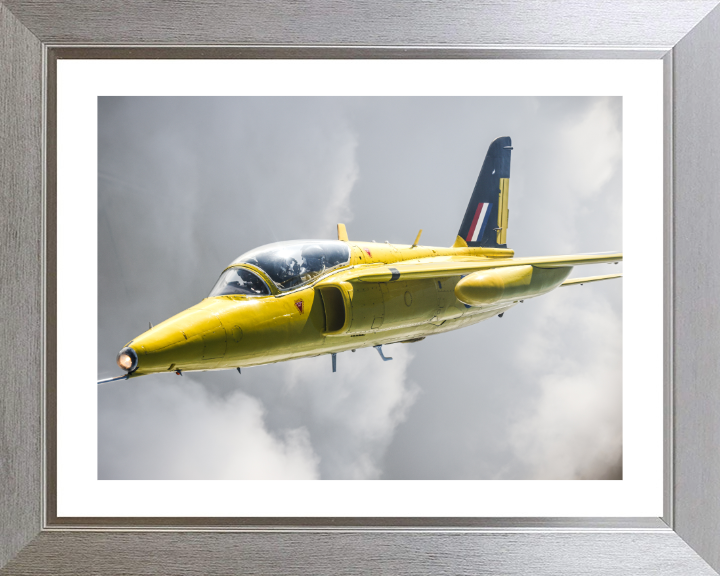 RAF Folland Gnat in flight Photo Print - Royal Air Force Aircraft Hampshire Prints 10 x 8 Silver Frame Yes