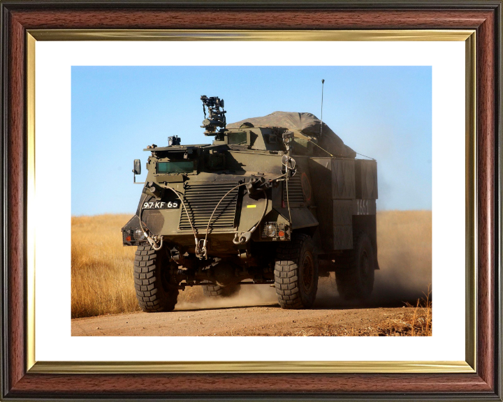 Saxon Armoured Personnel Vehicle Photo Print - British Army Vehicle Hampshire Prints 10 x 8 Classic Frame Yes