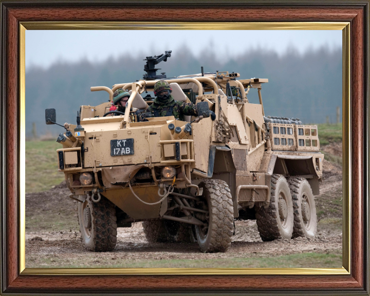 Coyote Armoured vehicle Photo Print - British Army Vehicle Hampshire Prints 10 x 8 Classic Frame No