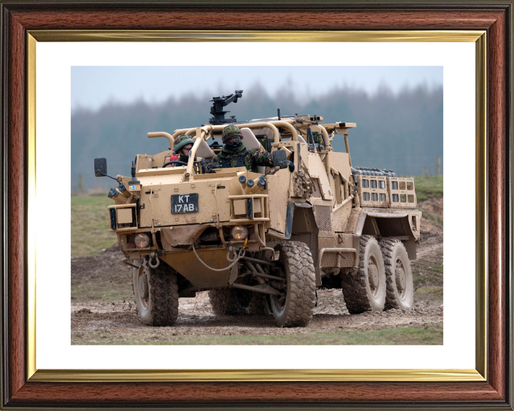 Coyote Armoured vehicle Photo Print - British Army Vehicle Hampshire Prints 10 x 8 Classic Frame Yes