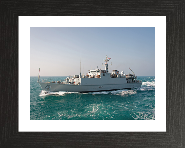 HMS Shoreham M112 Sandown Class Minehunter January 2021 Port Bow View at Sea Photo Print - Posters, Prints, & Visual Artwork - by Hampshire Prints (image 2 of 9)