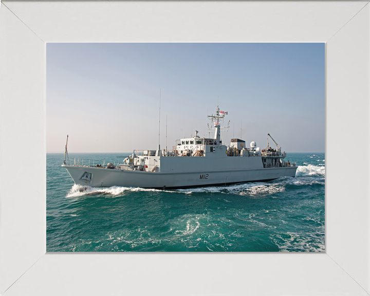 HMS Shoreham M112 Sandown Class Minehunter January 2021 Port Bow View at Sea Photo Print - Posters, Prints, & Visual Artwork - by Hampshire Prints (image 5 of 9)