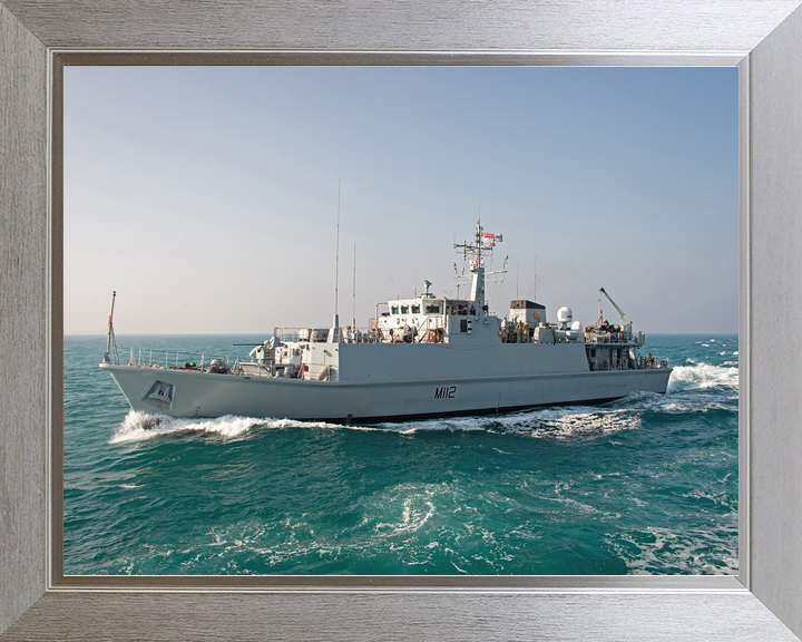 HMS Shoreham M112 Sandown Class Minehunter January 2021 Port Bow View at Sea Photo Print - Posters, Prints, & Visual Artwork - by Hampshire Prints (image 7 of 9)