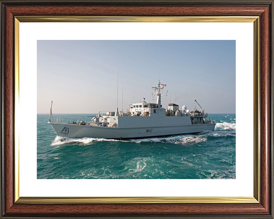 HMS Shoreham M112 Sandown Class Minehunter January 2021 Port Bow View at Sea Photo Print - Posters, Prints, & Visual Artwork - by Hampshire Prints (image 8 of 9)