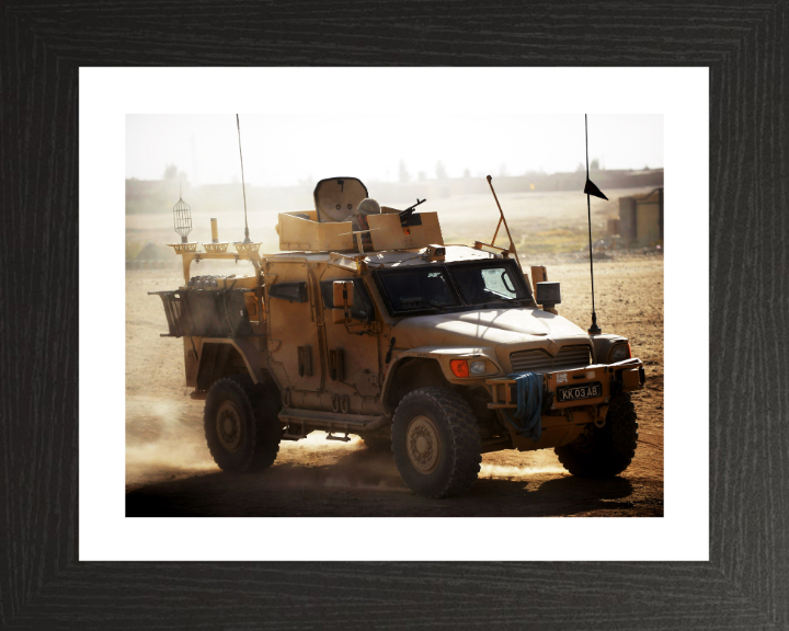 Protected Highly Mobile Tactical Support Vehicle Photo Print - British Army Hampshire Prints 10 x 8 Black Frame Yes