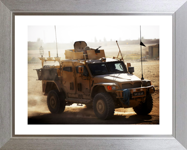 Protected Highly Mobile Tactical Support Vehicle Photo Print - British Army Hampshire Prints 10 x 8 Silver Frame Yes
