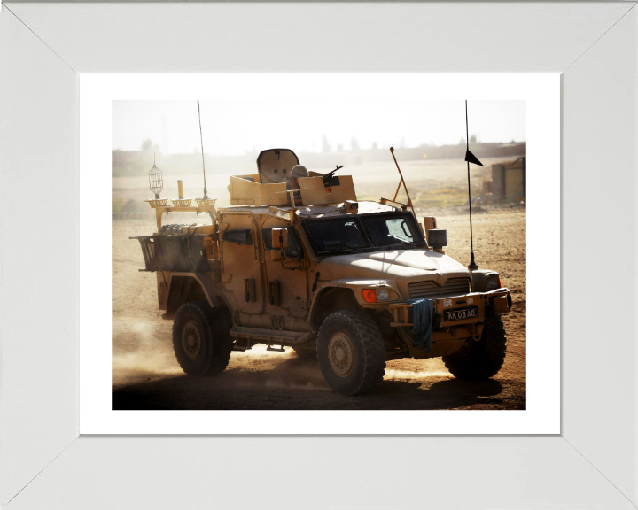 Protected Highly Mobile Tactical Support Vehicle Photo Print - British Army Hampshire Prints 10 x 8 White Frame Yes