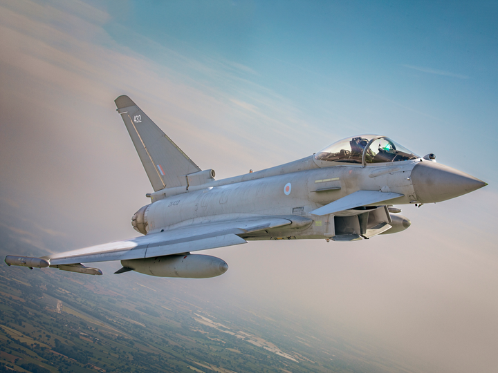 RAF Typhoon in flight over RAF Cosford Photo Print Royal Air Force Aircraft Wall Art Aviation Decor Posters, Prints, & Visual Artwork Hampshire Prints 6 x 4 No Frame No