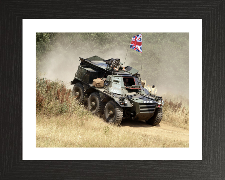 Alvis Saracen vehicle Photo Print - British Army Vehicle Hampshire Prints 10 x 8 Black Frame Yes