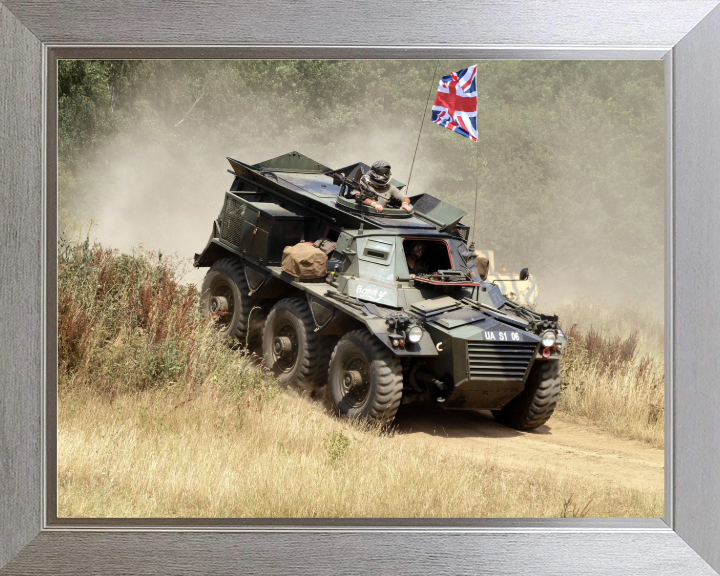 Alvis Saracen vehicle Photo Print - British Army Vehicle Hampshire Prints 10 x 8 Silver Frame No
