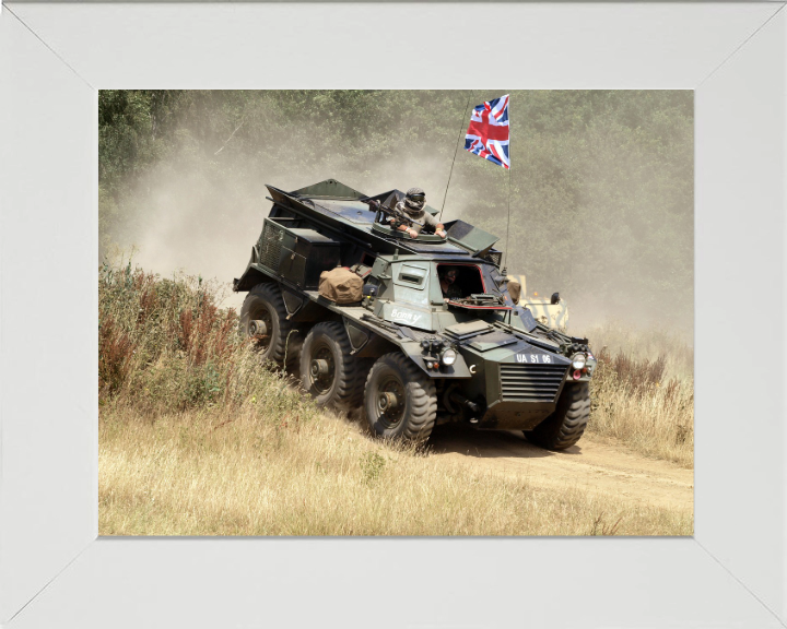 Alvis Saracen vehicle Photo Print - British Army Vehicle Hampshire Prints 10 x 8 White Frame No