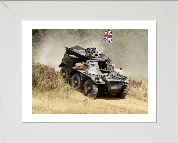 Alvis Saracen vehicle Photo Print - British Army Vehicle Hampshire Prints 10 x 8 White Frame Yes