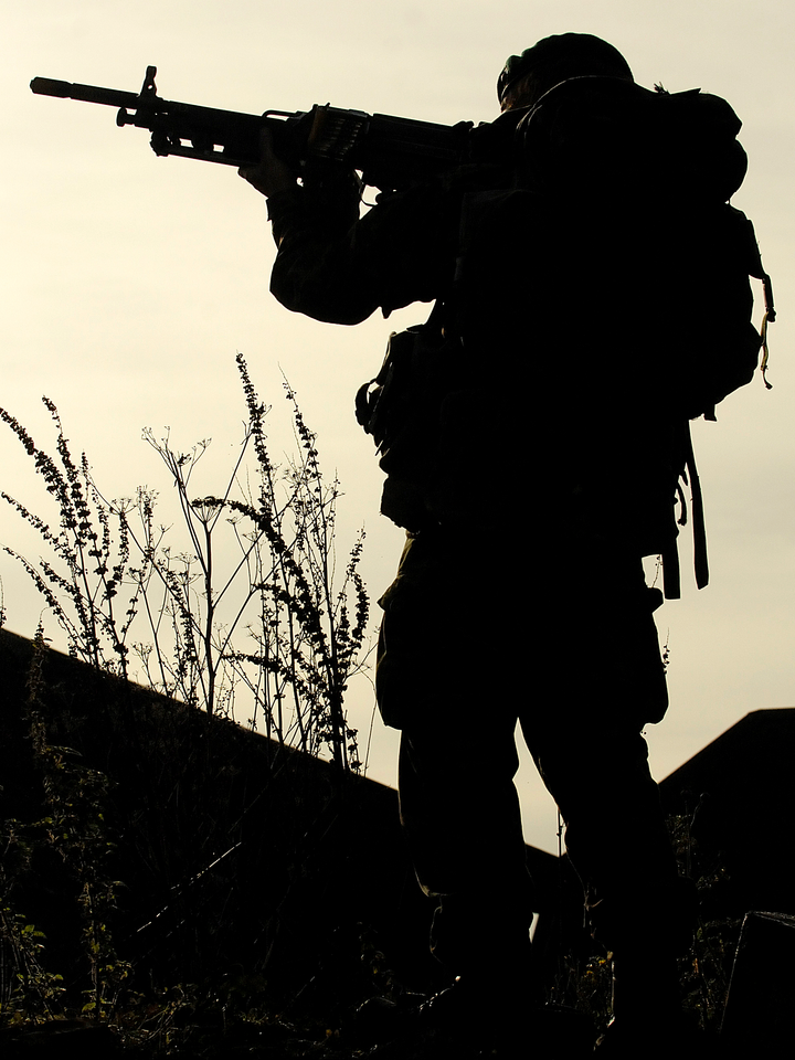 Royal Marines Commando Silhouette Photo Print - 40 Commando Hampshire Prints 6 x 4 No Frame No