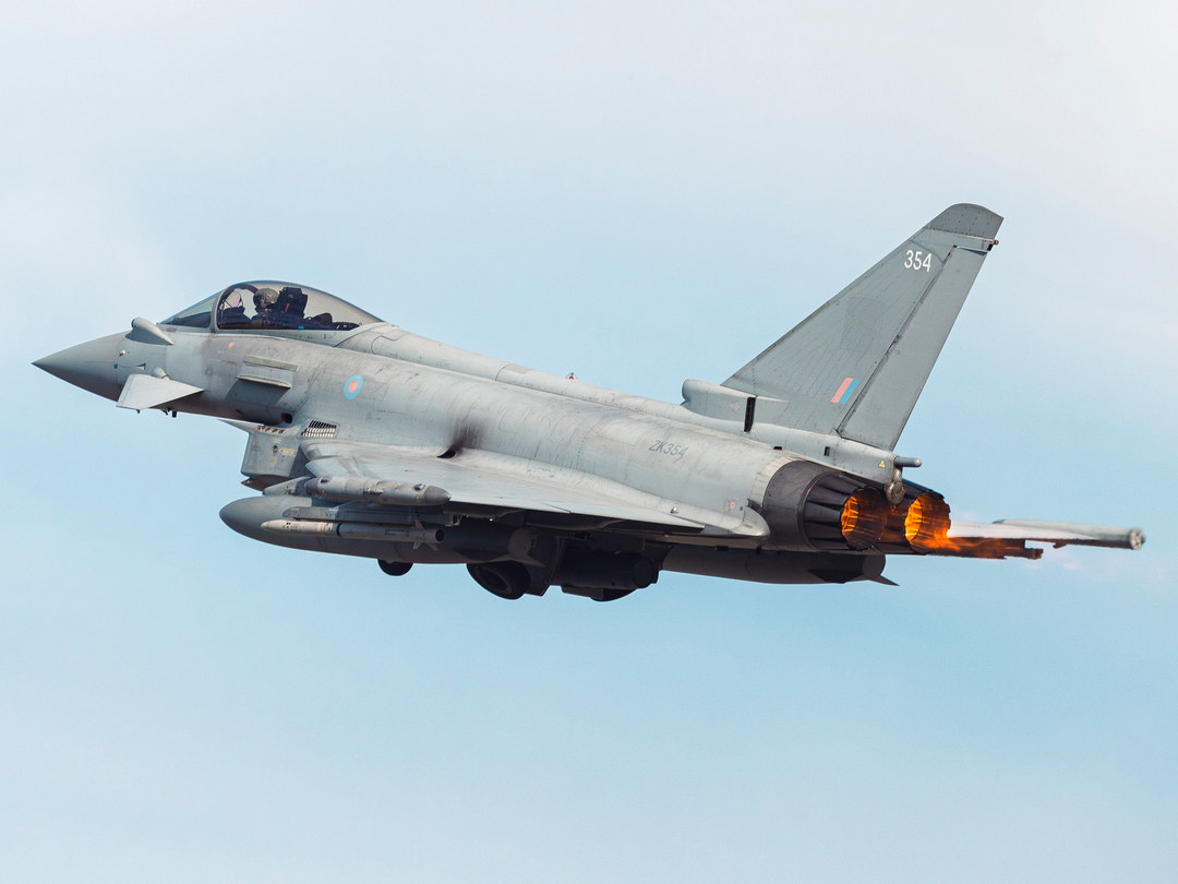 RAF Typhoon FGR4 after takeoff Photo Print Royal Air Force Aircraft Wall Art Aviation Decor Posters, Prints, & Visual Artwork Hampshire Prints 6 x 4 No Frame No