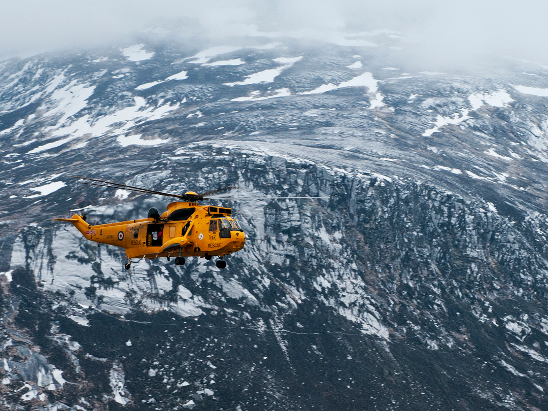 RAF (SAR) Sea King Helicopter Over The Cairngorms Photo Print - Royal Air Force Aircraft Posters, Prints, & Visual Artwork Hampshire Prints 6 x 4 No Frame No