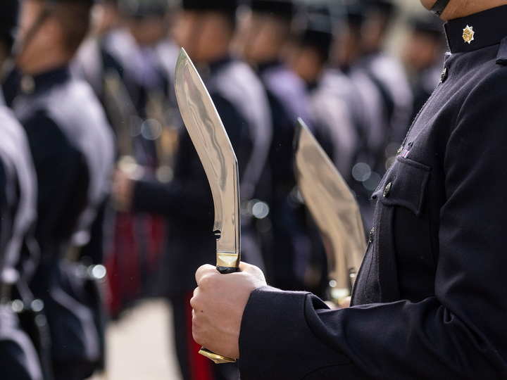 Royal Gurkha Rifleman with Kukri on Parade Photo Print - British Army Hampshire Prints 6 x 4 No Frame No