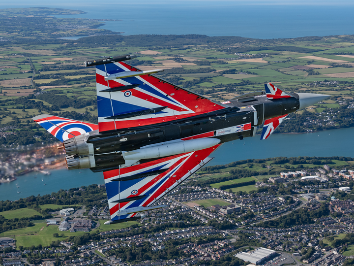 RAF Typhoon with Union Jacks Photo Print - Royal Air Force Aircraft Hampshire Prints 6 x 4 No Frame No