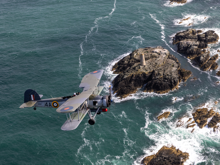 Royal Navy Swordfish Mk1 Plane Over the Coast Photo Print - Royal Navy Aircraft Hampshire Prints 6 x 4 No Frame No