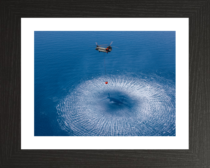 RAF Chinook Helicopter Filling a Firefighting Bucket 2026 Photo Print - Posters, Prints, & Visual Artwork - by Hampshire Prints (image 2 of 9)