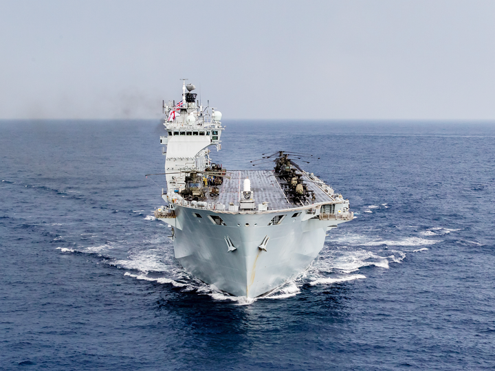 HMS Ocean L12 Landing Platform Helicopter September 2016 Underway Photo Print - Posters, Prints, & Visual Artwork - by Hampshire Prints (image 1 of 9)