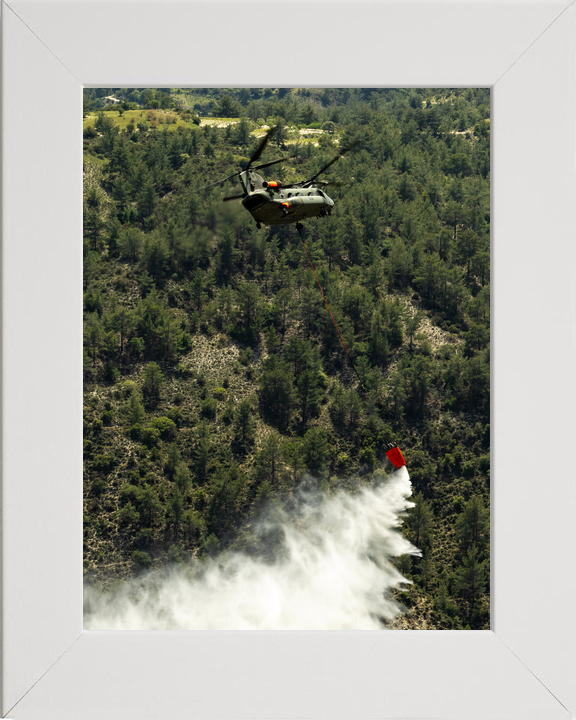 RAF Chinook Helicopter Firefighting Cyprus 2026 Photo Print - Posters, Prints, & Visual Artwork - by Hampshire Prints (image 5 of 9)