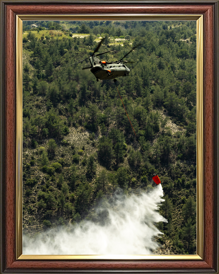 RAF Chinook Helicopter Firefighting Cyprus 2026 Photo Print - Posters, Prints, & Visual Artwork - by Hampshire Prints (image 9 of 9)
