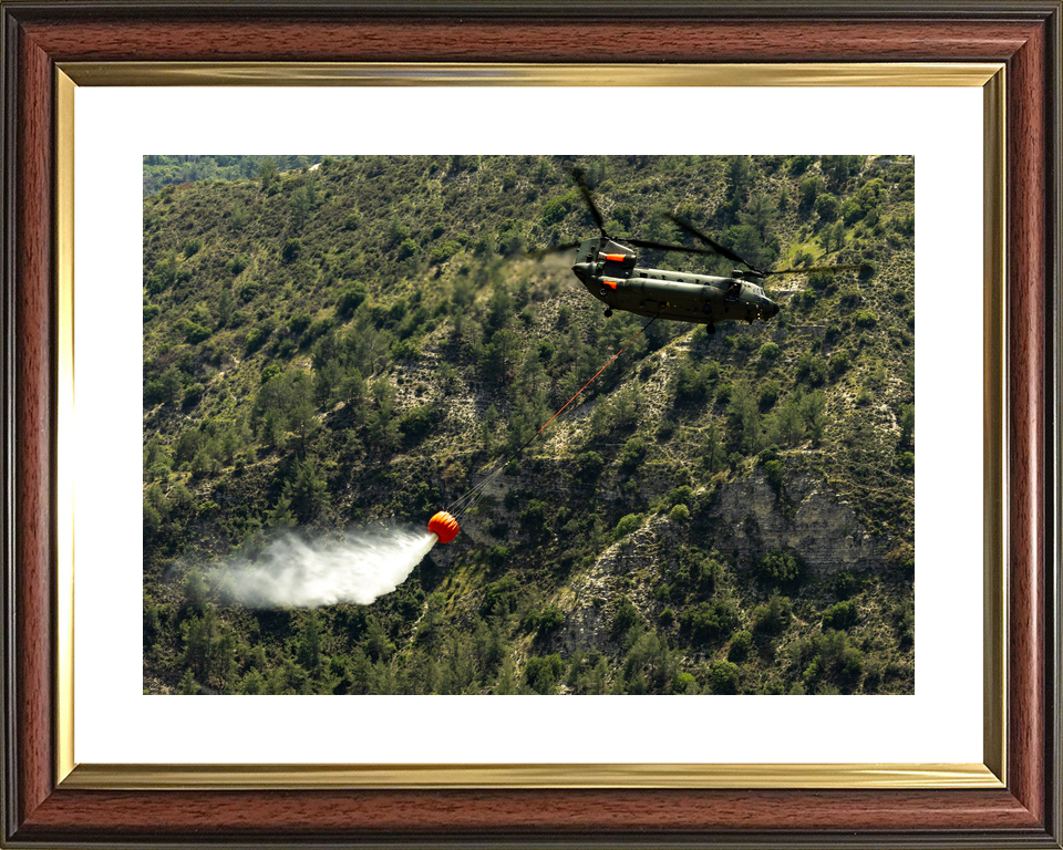 RAF Chinook Helicopter Firefighting Cyprus May 2026 Photo Print - Posters, Prints, & Visual Artwork - by Hampshire Prints (image 8 of 9)