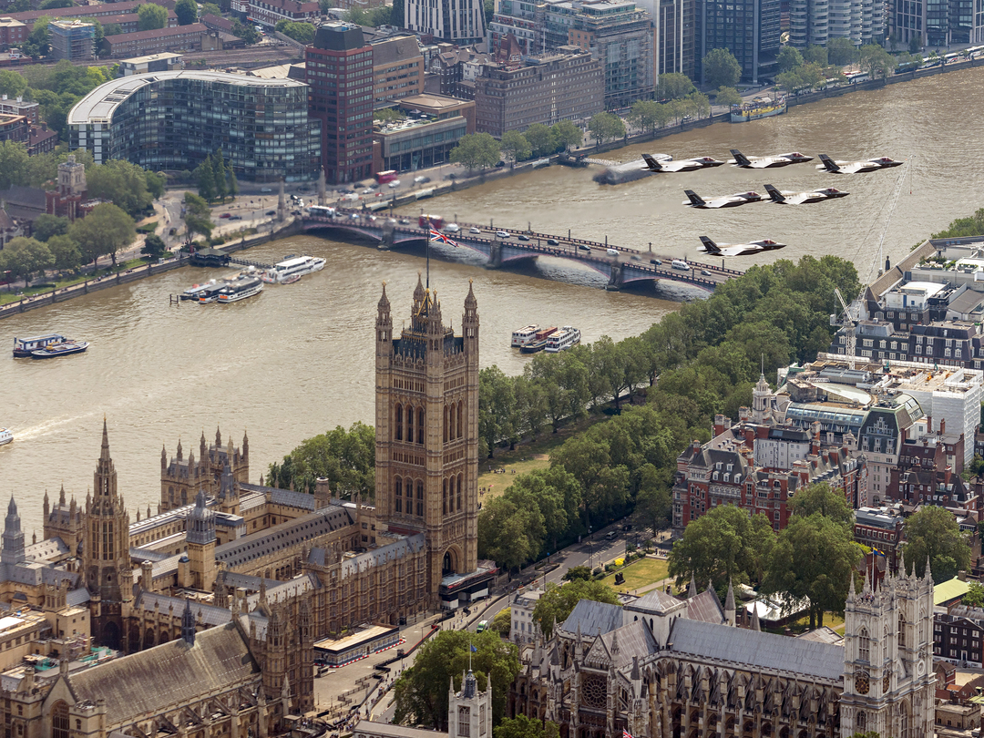 RAF F35Bs over Westminster London Photo Print - Royal Air Force Aircraft Hampshire Prints 6 x 4 No Frame No