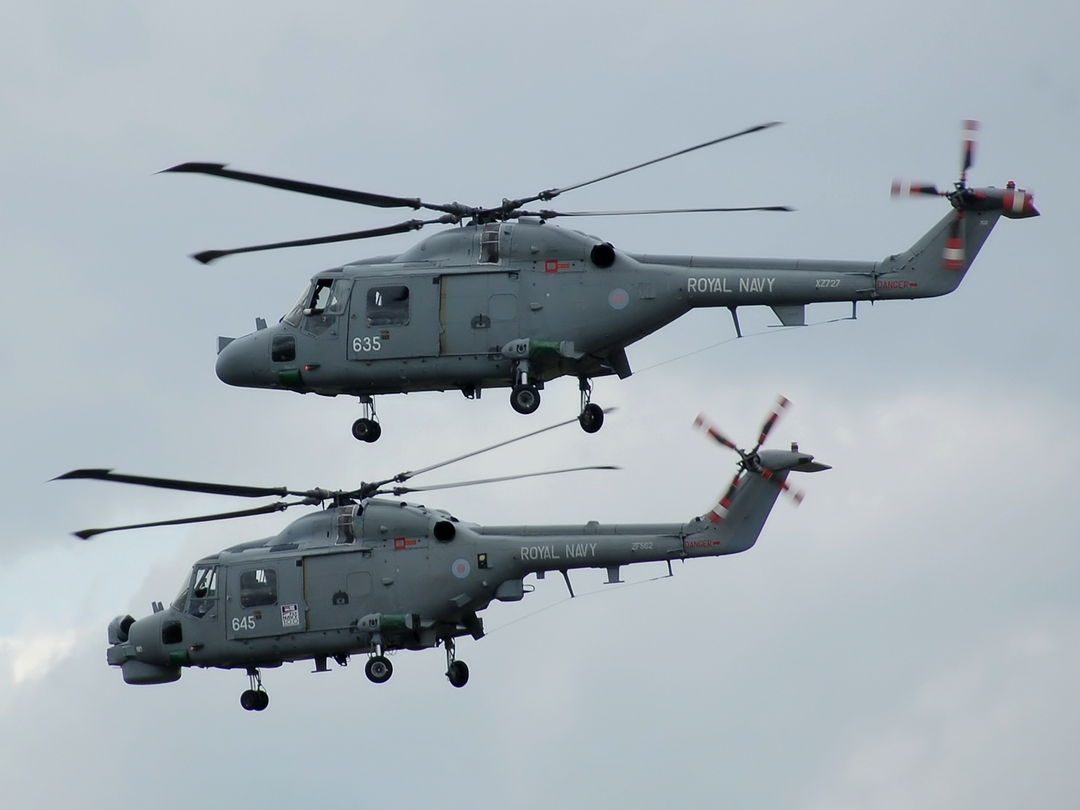 Two Westland Lynx Helicopters in Flight Photo Print - Royal Navy Aircraft Hampshire Prints 6 x 4 No Frame No