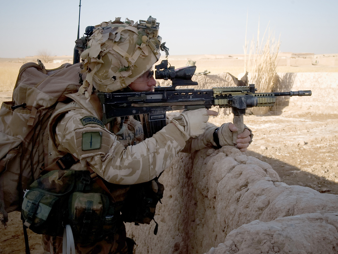 Royal Marines with SA80 in Afghanistan | Photo Print | Framed Print | Military | 42 Commando | Wall Art | Home Decor | Photography Hampshire Prints