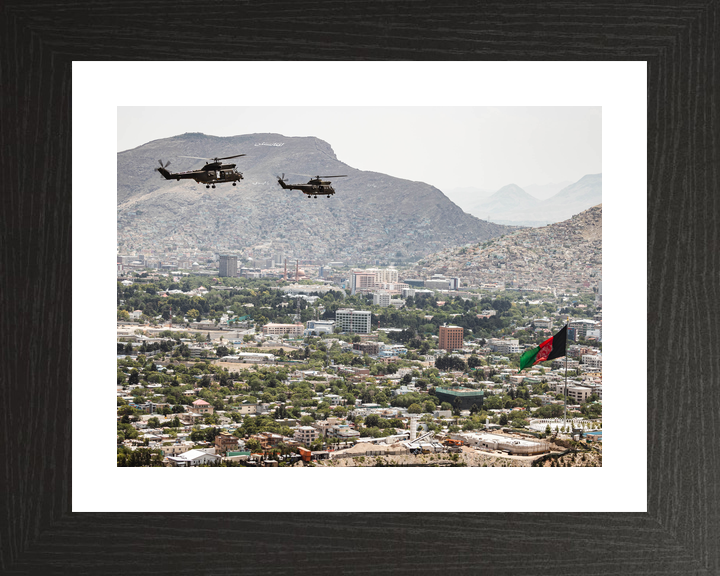 RAF Puma Helicopters Over Kabul 2021