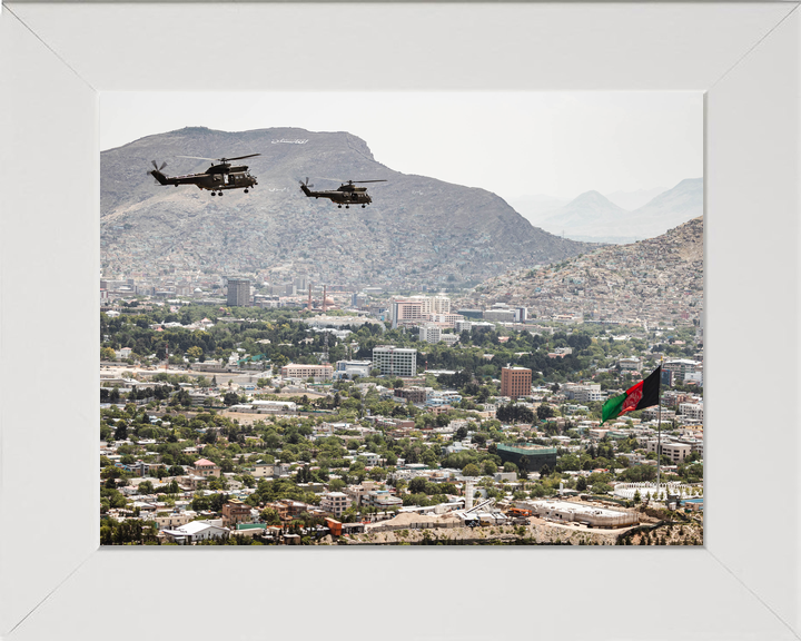 RAF Puma Helicopters Over Kabul 2021