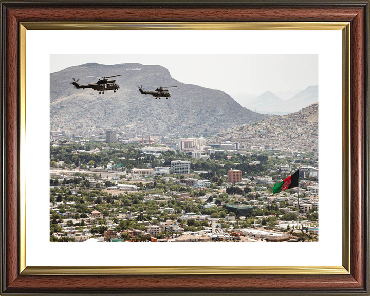 RAF Puma Helicopters Over Kabul 2021