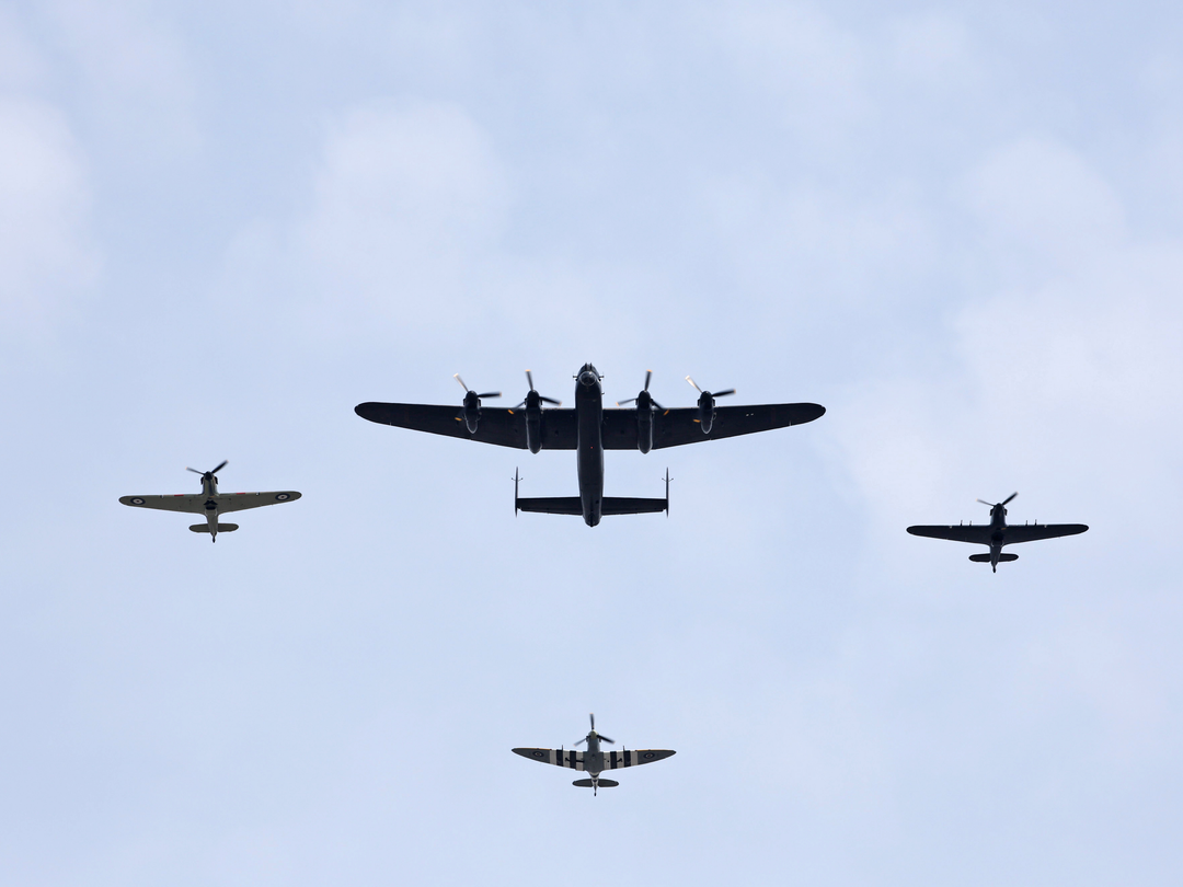 RAF Lancaster Spitfire hurricane Flyover Photo Print - Royal Air Force Aircraft Hampshire Prints 6 x 4 No Frame No