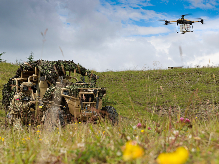 Royal Marines Commando with Malloy Aeronautics Drone Photo Print Hampshire Prints 6 x 4 No Frame No