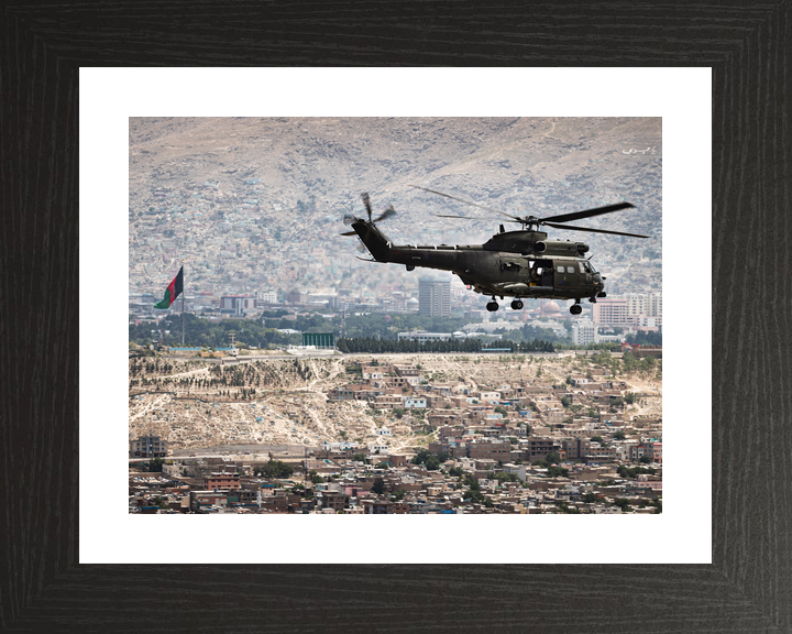 RAF Puma Helicopter Over Kabul May 2021