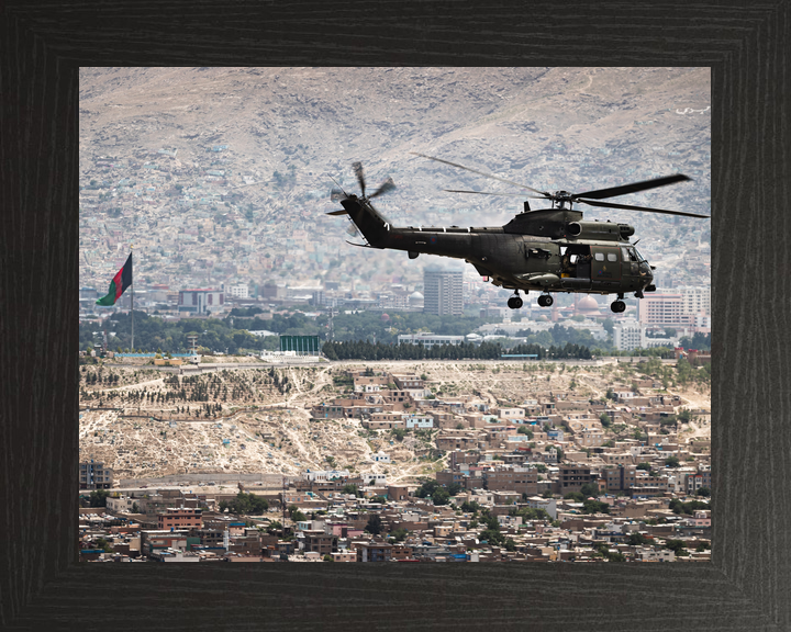 RAF Puma Helicopter Over Kabul May 2021