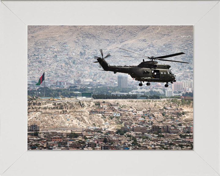 RAF Puma Helicopter Over Kabul May 2021