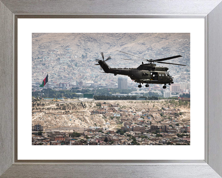 RAF Puma Helicopter Over Kabul May 2021