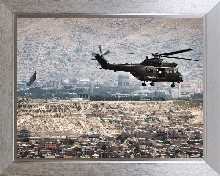 RAF Puma Helicopter Over Kabul May 2021