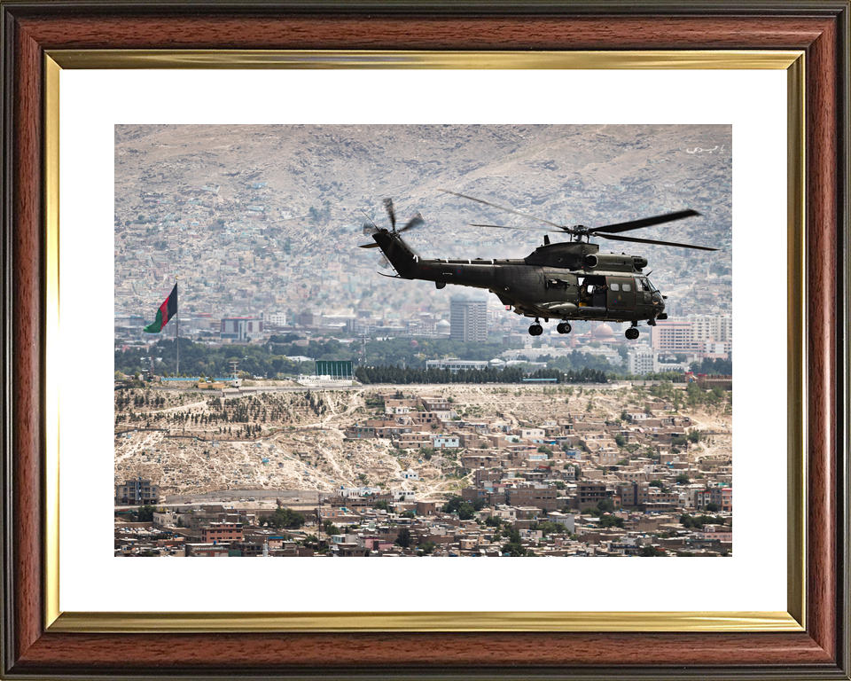 RAF Puma Helicopter Over Kabul May 2021